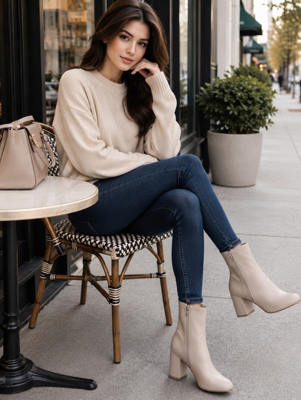 MIA Kymi Nude Block Heel Ankle Boots Size 9 NIB